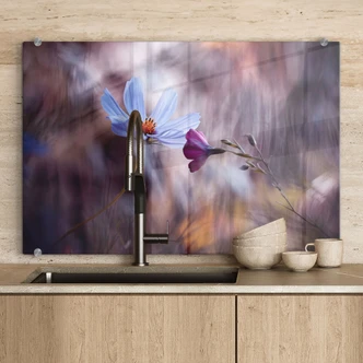 Spatscherm Glas - Bravin - Rendezvous of Two Flowers Spatscherm Glas - Bravin - Rendezvous of Two Flowers