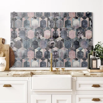 Stænkplade Frederiksson - Pink & Guld 