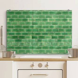 Spatscherm Groene Stenen 