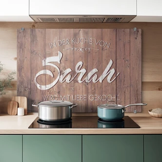 Stænkplade - Mit Liebe gekocht + Ønsketekst 