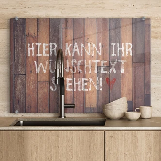 Stænkplade - Her kan din ønsketekst stå 