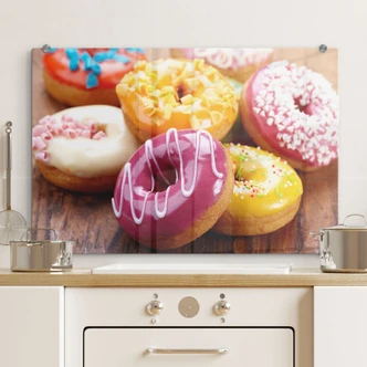 Spritzschutz Zuckersüße Donuts 
