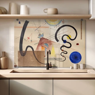 Spritzschutz Kandinsky - Zwei Bewegungen 