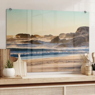 Spritzschutz Strandküste bei Sonnenaufgang in Afrika - Hugonnard 