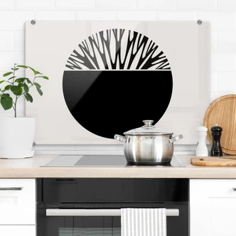 Stænkplade - Kubistika - Livets træ - sort Stænkplade - Kubistika - Livets træ - sort