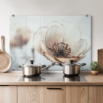 Pannello paraschizzi in fiore secco beige poesia della natura - Treechild 