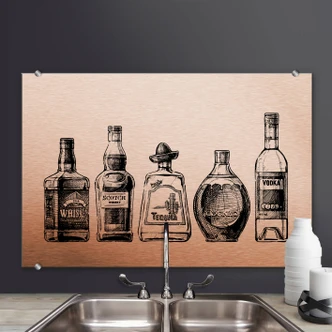 Spatscherm Alu-Dibond - 5 Bottles of Fun 