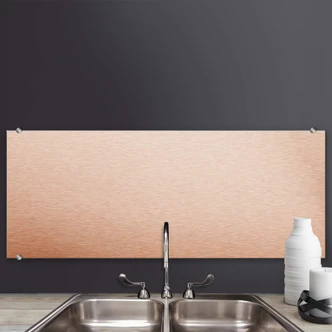 Dibond Spatscherm met koper effect panorama 