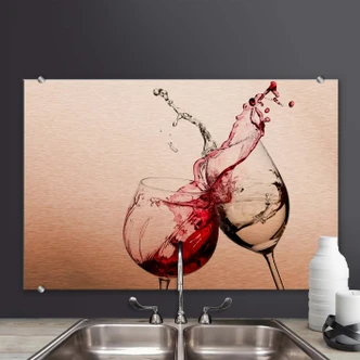 Pannello paraschizzi - Bicchieri di vino 