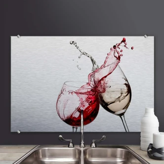 Pannello paraschizzi Bicchieri di vino 