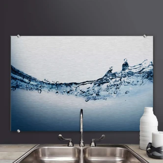 Splashback Alu-Dibond Water Flow 