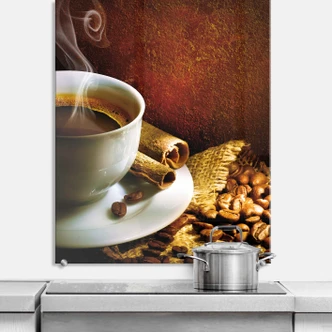Spritzschutz Coffee 1 - hochkant 