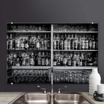Spatscherm Alu-Dibond Klein - The Classic Bar 