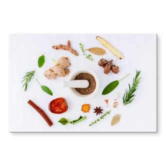 Glasbild Küchenkräuter 