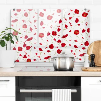 Spritzschutz Leffler - Mohnblüten 