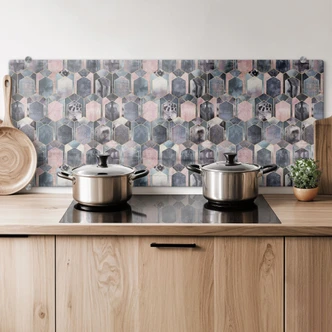 Stænkplade Frederiksson - Pink & Guld - Panorama 