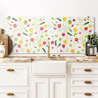 Spritzschutz- Frisches Gemüse 01 - Panorama Spritzschutz- Frisches Gemüse 01 - Panorama