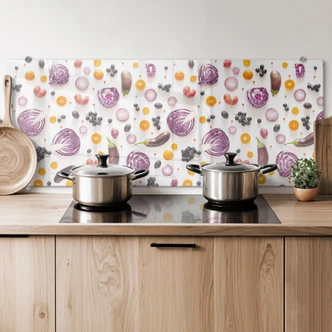 Spritzschutz - Frisches Gemüse 02 - Panorama Spritzschutz - Frisches Gemüse 02 - Panorama