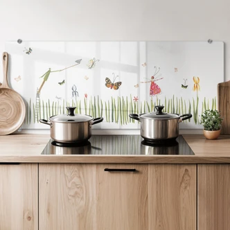 Spritzschutz Leffler - Schmetterlinge - Panorama 