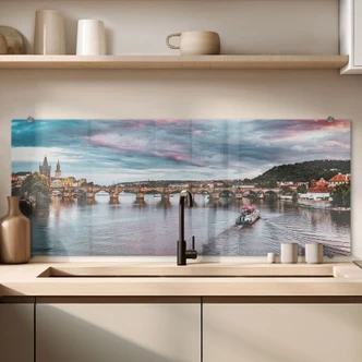 Spatscherm Zonsondergang in Praag 