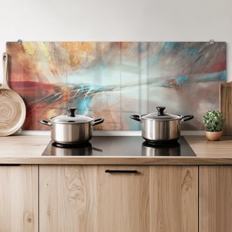 Spritzschutz Leuchtender Horizont am Wasser - Schmucker - Panorama Spritzschutz Leuchtender Horizont am Wasser - Schmucker - Panorama