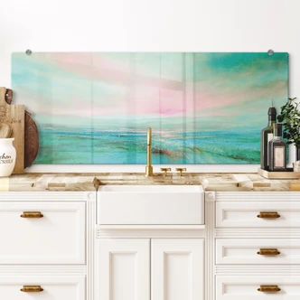 Pannello paraschizzi Mare turchese nella luce della sera - Schmucker - Panorama 