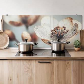 Spatscherm Boho gedroogde bloemen macro - Treechild - Panorama 