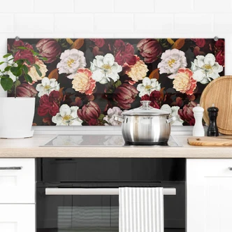 Spritzschutz UN Designs - Blumenarrangement - Panorama 