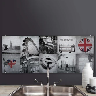 Spatscherm Alu-Dibond Impressions of London 