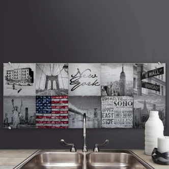 Spatscherm Alu-Dibond Impressions of New York City 