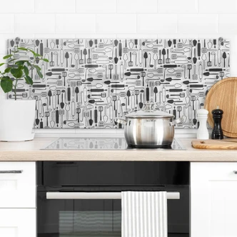 Pannello paraschizzi trasparente Cooking time - Panorama Pannello paraschizzi trasparente Cooking time - Panorama