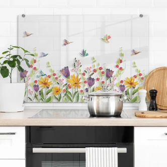 Stænkplade - Blanz - Blomsterpoesi - Transperant 