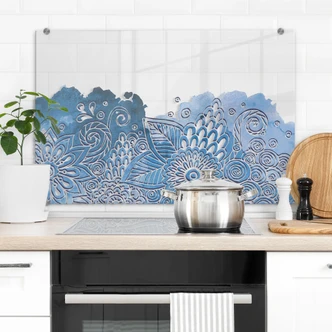 Pannello paraschizzi - Fiori in acquarello Pannello paraschizzi - Fiori in acquarello