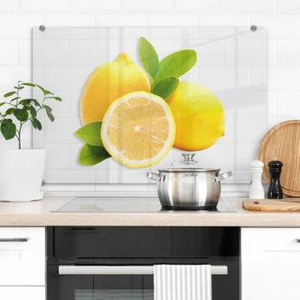 Spatscherm Citroenen - transparant Spatscherm Citroenen - transparant