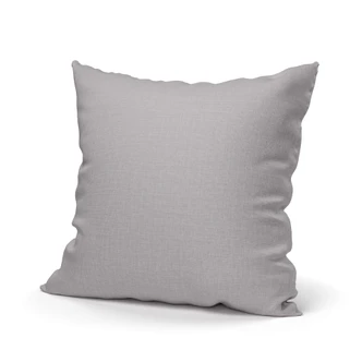 Uni Kissenhülle in silber in 50x50 cm 