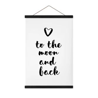 Stoffbild Love to the moon and back 