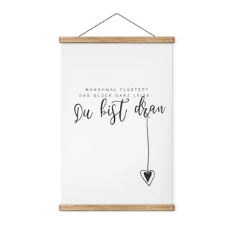 Stoffbild Manchmal flüstert das Glück ganz leise 