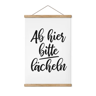 Stoffbild Ab hier bitte lächeln 