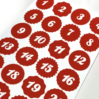 Sticker Adventskalender Zahlen 02 