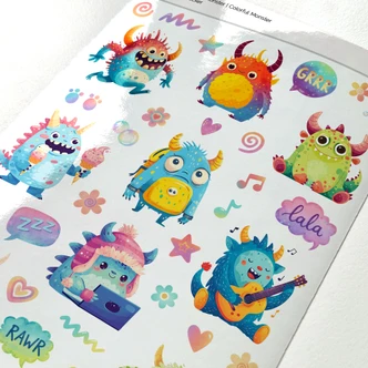 Stickers Kleurrijke monsters Stickers Kleurrijke monsters