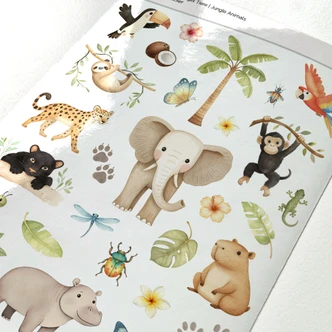 Jungle dieren sticker Jungle dieren sticker