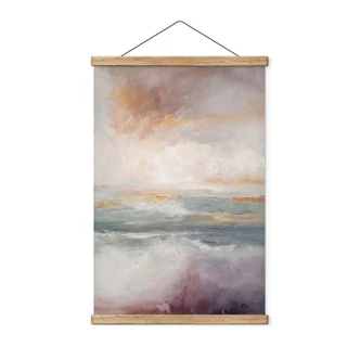 Stampe su tessuto Onde astratte nella luce del crepuscolo - Laboratorio Alpenglow 