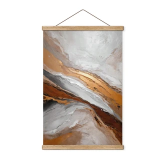 Poster tessile Cielo e terra in colori fluidi - Workshop Alpenglow 