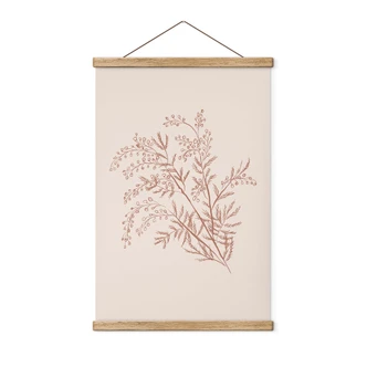 Affiche textile Branche d'acacia en moka - Anis Illustration 