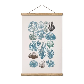 Stoffbild Filigrane Algen und Muscheln - casa cartissi 