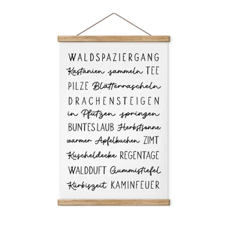 Stoffbild Herbstliche Worte - Typografie 