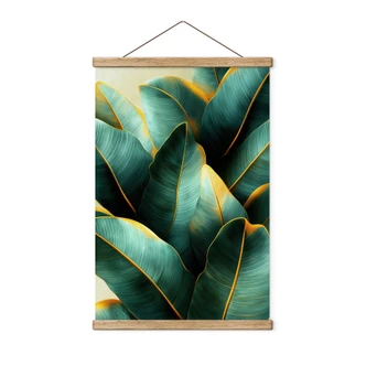 Stoffbild Exotische Bananenblätter - Jaszke 