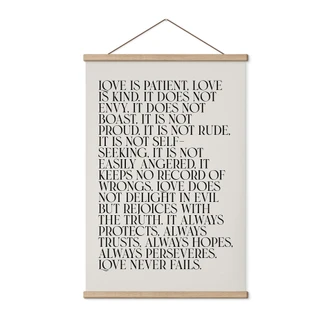 Obraz tkaniny Miłość jest - Miłość jest cierpliwa - KsanaKalpa 