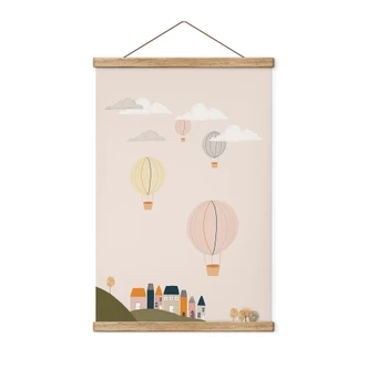 Stampe su tessuto Mongolfiere colorate nel cielo - Lisboa 