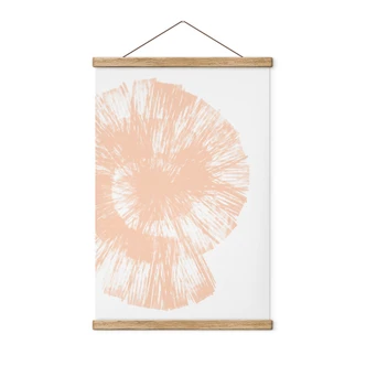 Stampe su tessuto Conchiglia astratta nei colori del pesca - Martina 